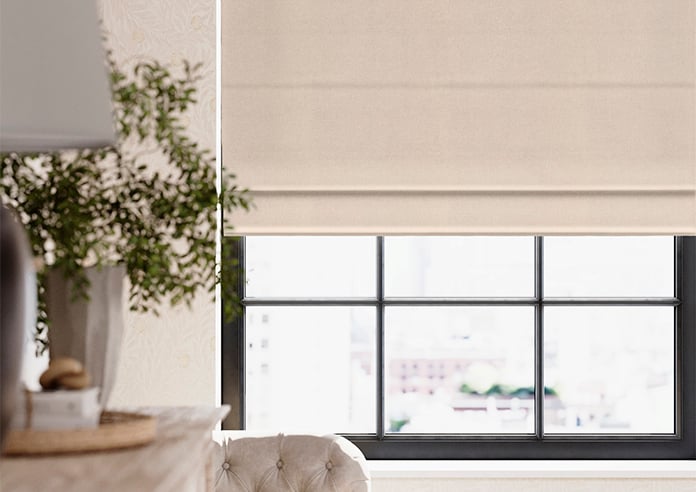 Ashbourne (Blackout), Buttermilk - Roman Blind - Image 5